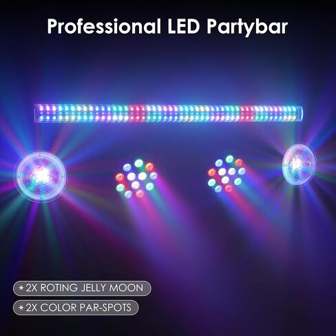 DJ Lights for Parties with Stand | 5in1 Professional Stage Lighting System | DMX512 | Sound Activated Party Light Set for Gigs, Wedding, Concert, Club, Live Events | 7FT Tripod in Kuwait
