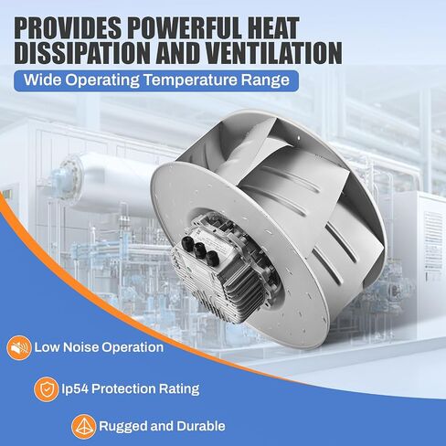 R3G560-AH23-01 مروحة تبريد 380/480 فولت 4.6 أمبير 3000 وات 1520 دورة في الدقيقة EC مروحة طرد مركزي IP54 لتنقية تكييف الهواء وتبديد الحرارة استبدال المروحة # R3G560AH2301 in Kuwait