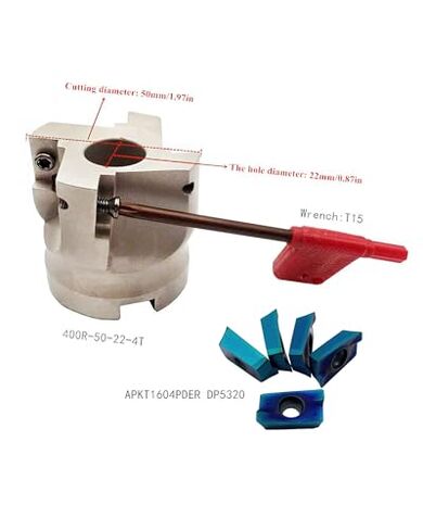 27pcs 5/8 Grooving Holders and 2inch R8-FMB22 Face Mill Arbor and BAP400R 50-22-4T 50mm/1.96" Face Milling Holder with APMT1604PDER Mgmn150 Inserts in Kuwait