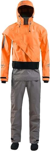 Men's Latex Cuff And Splash Collar, Flatwater Ocean River Paddling Canoeing Stand for Dinghy, Sailing, Kayaking(Orange,XXXL) in Kuwait
