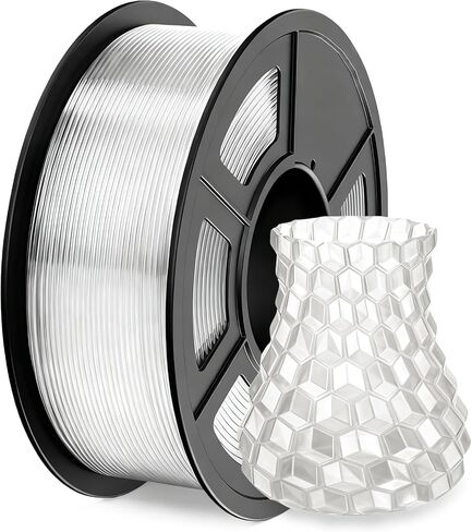 خيوط طابعة ثلاثية الأبعاد PETG، خيوط PETG أقوى 1.75 مم، صلابة عالية، متوافقة مع مختبر بامبو ومعظم طابعات FDM ثلاثية الأبعاد، بكرة 1 كجم (شفافة) in Kuwait