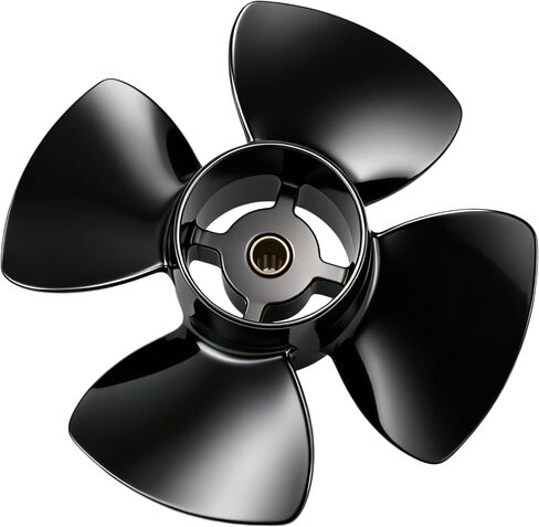 Heavy Duty High Thrust 4-Blade Aluminum Propeller for Tohatsu 6-9.9 HP Outboard Motors, 8.7x5 8.7x7 8.7x9, 12 Spline Tooth, Boat Prop Fits 6hp 8hp 9.8hp 9.9hp Models in Kuwait