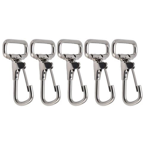 5Pcs 304 Stainless Steel Top Snap Hooks, 28mm Quick Release Snap Hook Boat Shackles Spring Clips for 1" Straps in Kuwait
