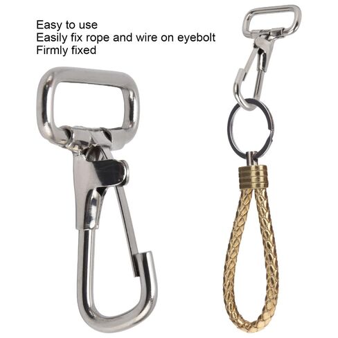5Pcs 304 Stainless Steel Top Snap Hooks, 28mm Quick Release Snap Hook Boat Shackles Spring Clips for 1" Straps in Kuwait