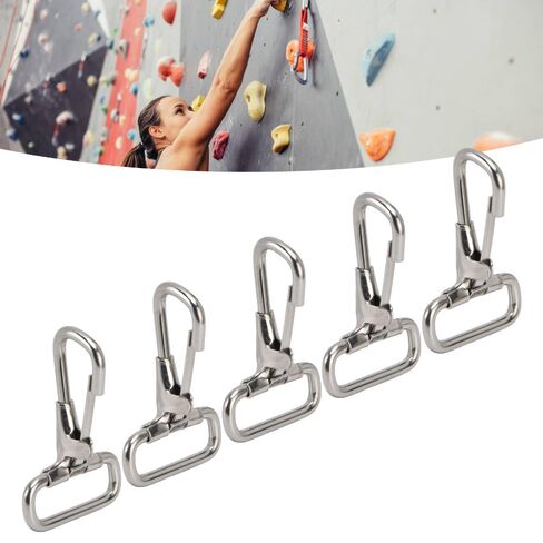 5Pcs 304 Stainless Steel Top Snap Hooks, 28mm Quick Release Snap Hook Boat Shackles Spring Clips for 1" Straps in Kuwait