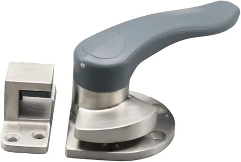 Fenteer Oven Door Handle Commercial Door Lock Stainless Steel Industrial Freezer Handle Rustproof Construction Machinery Lock Suitable for restaurant, Steel for Left in Kuwait