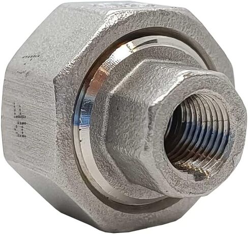 AF Hydro Stainless Steel SS316 Union Pipe Fitting, 1 1/2''NPT Female Thread, Pressure Rating up to 150 PSI, Class 150 Connector Adapter in Kuwait
