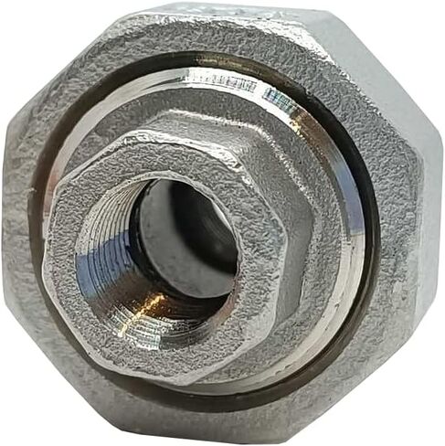 AF Hydro Stainless Steel SS316 Union Pipe Fitting, 1 1/2''NPT Female Thread, Pressure Rating up to 150 PSI, Class 150 Connector Adapter in Kuwait