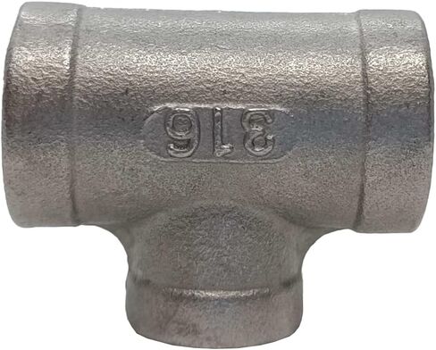AF Hydro الفولاذ المقاوم للصدأ SS316 تقليل تركيب الأنابيب المحملة، 1 1/4 بوصة NPT × 1 1/4 بوصة NPT × 1/2 بوصة NPT خيط أنثى، تصنيف الضغط حتى 150 رطل لكل بوصة مربعة، محول موصل مخفض فئة 150 in Kuwait