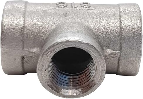 AF Hydro الفولاذ المقاوم للصدأ SS316 تقليل تركيب الأنابيب المحملة، 1 1/4 بوصة NPT × 1 1/4 بوصة NPT × 1/2 بوصة NPT خيط أنثى، تصنيف الضغط حتى 150 رطل لكل بوصة مربعة، محول موصل مخفض فئة 150 in Kuwait
