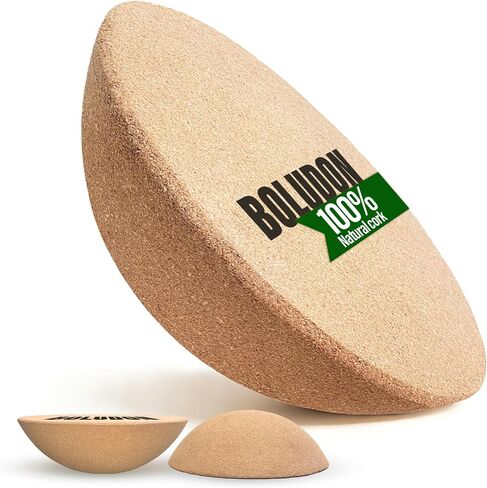 2026 NEW | Cork Half Ball for Surf Balance Board | Ø11.8" Wobble Board | Balance Boards Accessory for Yoga, Fitness, Rehab, Pilates & Surf Training | Eco-Friendly Natural Cork Slack Board in Kuwait
