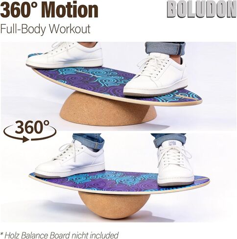 2026 NEW | Cork Half Ball for Surf Balance Board | Ø11.8" Wobble Board | Balance Boards Accessory for Yoga, Fitness, Rehab, Pilates & Surf Training | Eco-Friendly Natural Cork Slack Board in Kuwait