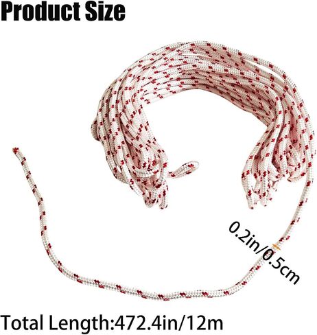 5.0mm 40ft Recoil Starter Pull Rope Compatible with MTD, fit for Cub Cadet, Compatible with Troy-Bilt, Compatible with Honda Lawn Mower, Trimmer, Chainsaw, Nylon Starter Pull Rope in Kuwait