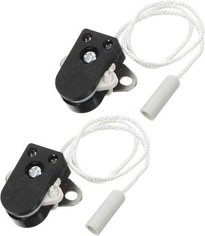2pcs Bathroom Light Pull Cord Switch Easy Install Wall Lamp Pull for Desk Wall Lamps and Reliable Chain Ce Certified Black in Kuwait