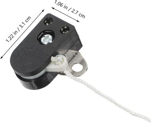 2pcs Bathroom Light Pull Cord Switch Easy Install Wall Lamp Pull for Desk Wall Lamps and Reliable Chain Ce Certified Black in Kuwait