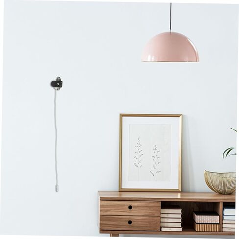 2pcs Bathroom Light Pull Cord Switch Easy Install Wall Lamp Pull for Desk Wall Lamps and Reliable Chain Ce Certified Black in Kuwait
