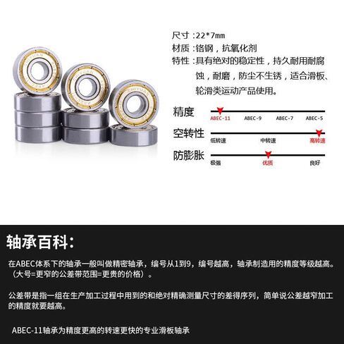 16PCS 608ZZ Z Carbon Steel High Speed Mute Bearings ABEC-11 Roller Skates Kick Scooter Skateboard Bearing in Kuwait