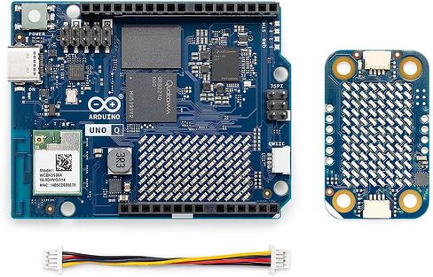 Arduino UNO Q 4GB + Modulino LED Matrix - Plug‑and‑Play Qwiic LED Matrix Bundle for AI, IoT, Robotics & Prototyping | Linux + Arduino | No‑Solder Modular Expansion in Saudi Arabia