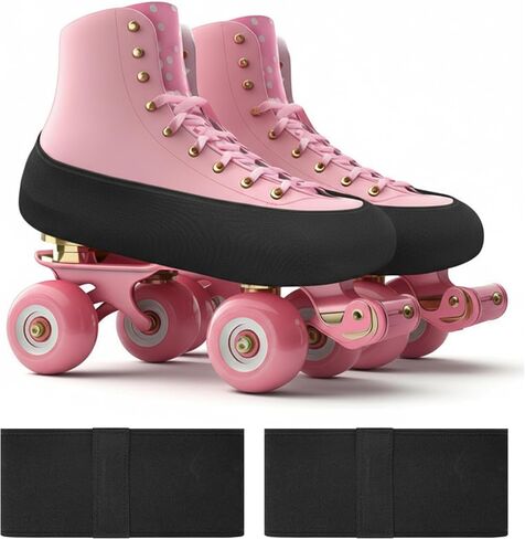 2 Pack Roller Skates Covers, Elastic Skate Guards Figure Skating, Easy-On Boot Protector, Washable Skating Accessories for Youth & Adults in Kuwait