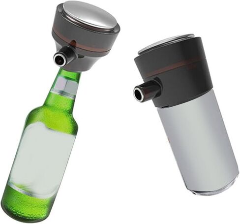 HERCHR Bottled Beer, One Button Operation Portable Beer Foamer Dispenser Mini Beer Foam Maker Battery Powered Quick Foaming for Bottled Beer in Kuwait