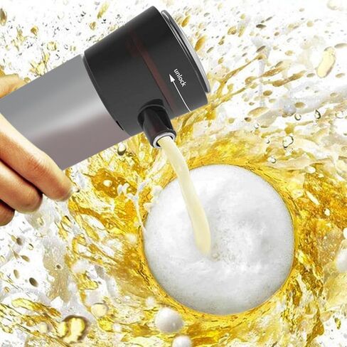HERCHR Bottled Beer, One Button Operation Portable Beer Foamer Dispenser Mini Beer Foam Maker Battery Powered Quick Foaming for Bottled Beer in Kuwait