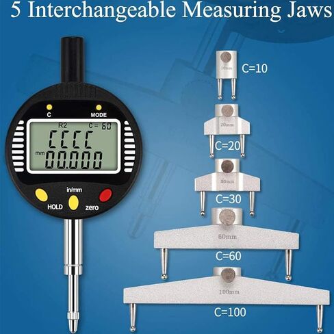 Electronic Inside and Outside Radius Gage,High Accuracy Digital Radius Gauge,Measuring Range 0-50.8mm,Accuracy 30um,for Mechanical Parts,Wooden Molds in Kuwait