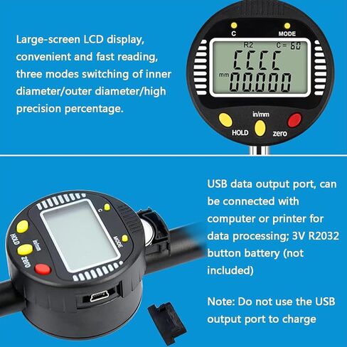 Electronic Inside and Outside Radius Gage,High Accuracy Digital Radius Gauge,Radius Measurement Tool,5-700mm Radius Range,with Data Transfer Function in Kuwait