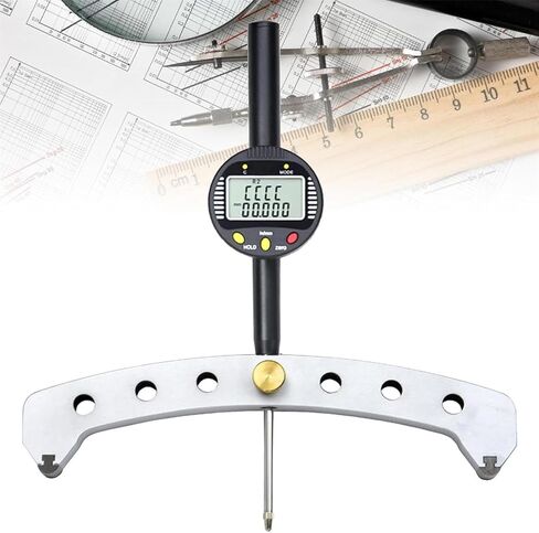 Electronic Inside and Outside Radius Gage,High Accuracy Digital Radius Gauge,Measuring Range 0-50.8mm,with 200mm Measuring Jaw,Radius Measurement Tool in Kuwait