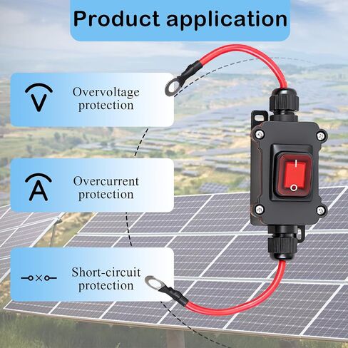 DC 12V Inline Switch DC 12-24V, 10AWG Pure Copper Cable 25A Waterproof IP67 Inline on/Off, DPST Double-Sided Wiring Inline Power Switch, Suitable for Motorcycles, Cars, Outdoor All Terrain Vehicles in Kuwait