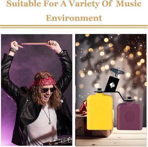Jam Block Plastic Cow Bell Double Sambago Bell Latin Percussion Instrument | Jam Block Musical Percussion Instrument for Band Practice Festival Performance in Kuwait