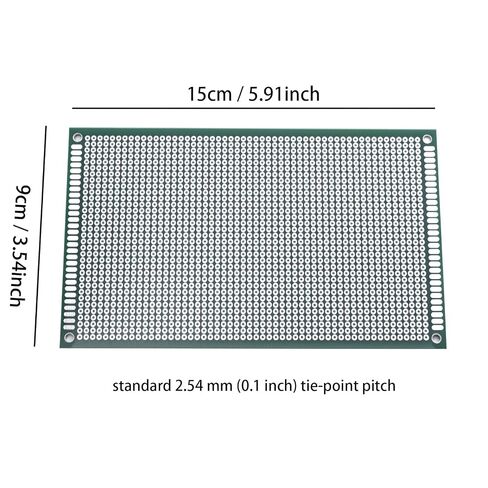 2 Pcs PCB Board Double Sided Universal PCB Prototype Soldering Circuit Board (9 x15 cm) in Kuwait