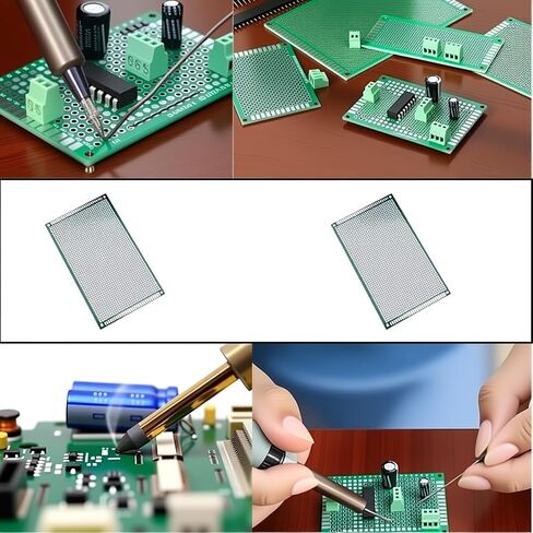 2 Pcs PCB Board Double Sided Universal PCB Prototype Soldering Circuit Board (9 x15 cm) in Kuwait