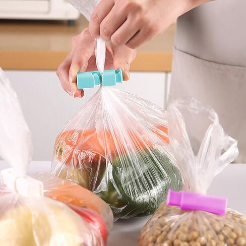 مشابك الرقائق، مشابك أكياس متعددة الأغراض لإغلاق الوجبات الخفيفة والخبز، حلقة تسلق سهلة الاستخدام (مختلطة، 12 قطعة) in Kuwait