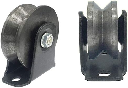 Castor Wheels Heavy Duty 2 V-Groove Iron Caster Wheel,Heavy Duty Track Wheel,Directional Sheave,Sliding Gate Roller,Double Bearing,for Industrial Machines,Rolling Gates,W in Kuwait