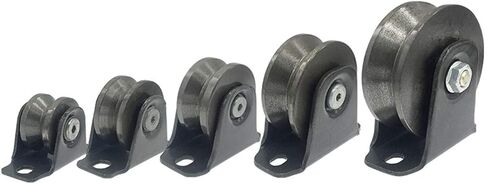 Castor Wheels Heavy Duty 2 V-Groove Iron Caster Wheel,Heavy Duty Track Wheel,Directional Sheave,Sliding Gate Roller,Double Bearing,for Industrial Machines,Rolling Gates,W in Kuwait