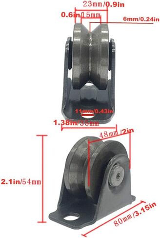 Castor Wheels Heavy Duty 2 V-Groove Iron Caster Wheel,Heavy Duty Track Wheel,Directional Sheave,Sliding Gate Roller,Double Bearing,for Industrial Machines,Rolling Gates,W in Kuwait
