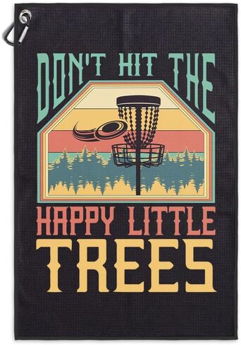 منشفة جولف على شكل قرص من الألياف الدقيقة مطبوعة بشكل مضحك من The Tree Giveth The Tree Taketh، هدايا قرص الجولف للأب عاشق قرص الجولف، هدايا عيد ميلاد عيد ميلاد الأم للاعب الجولف، ملحقات قرص الجولف للنساء والرجال in Kuwait