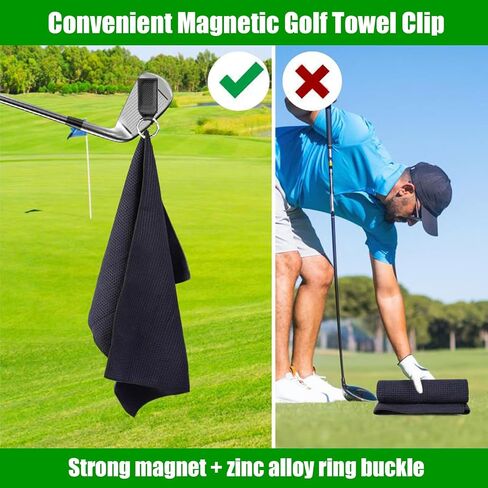 Magnetic Clip for Golf Towel Golf Magnetic Towel Clip Black Magnetic Golf Towel Clip for Golf Bags for Men in Kuwait