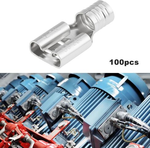 100 قطعة غير معزول أنثى قطع الاتصال السريع موصل طرفي 12-10 AWG. 250 "شفرة للسيارات والأسلاك الصناعية in Kuwait