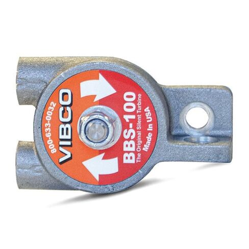 BBS-100 Silent Pneumatic Turbine Vibrator, 20 lb. Force, 12000 VPM, 3.5 CFM, 60 to 80 psi, Threaded Exhaust, Single Bolt Mount in Kuwait