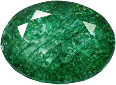 Natural CERTIFIED Green Emerald 8.15 Ct Oval Cut Loose Gemstone Ring Size in Kuwait