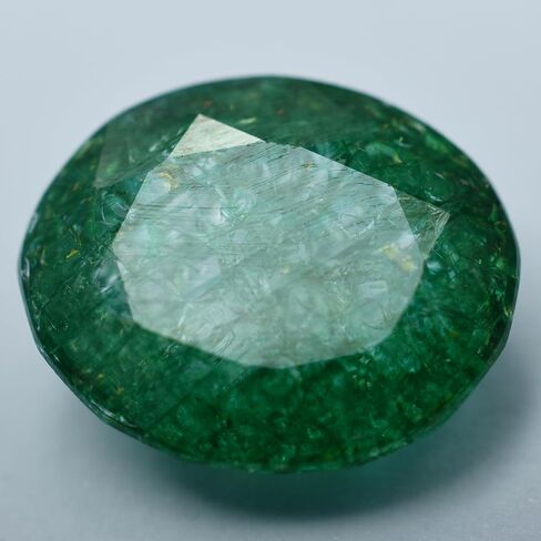 Natural CERTIFIED Green Emerald 8.15 Ct Oval Cut Loose Gemstone Ring Size in Kuwait