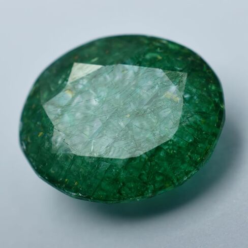 Natural CERTIFIED Green Emerald 8.15 Ct Oval Cut Loose Gemstone Ring Size in Kuwait