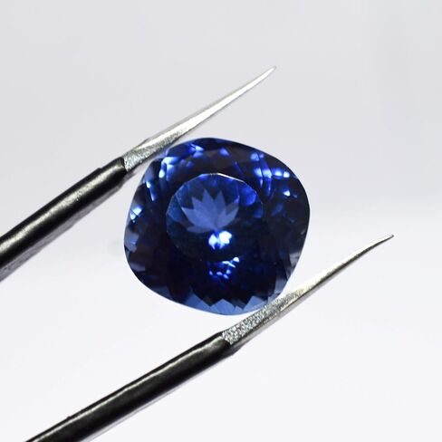 NATURAL Blue Tanzanite Square Cushion Shape 12.95 Ct CERTIFIED Loose Gemstone in Kuwait