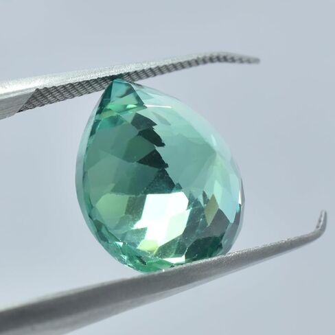 Bluish Green Sapphire CERTIFIED Loose Gemstone 13.85 Ct Natural Pear Ring Size in Kuwait