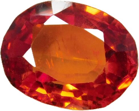 CERTIFIED Fire Orange Sapphire 12.11 Carat Natural Oval Cut Sparkling Gems A+ in Kuwait