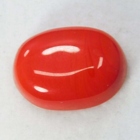 Certified 10.12 Ct Natural Italian Orange Coral Gemstone Cabochon Oval For Ring in Kuwait