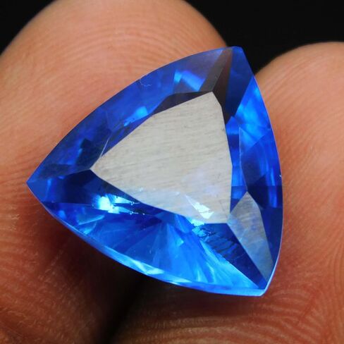 9 Ct Blue Trillion Cut Ring Size Natural Sapphire CERTIFIED Loose Gemstone in Kuwait