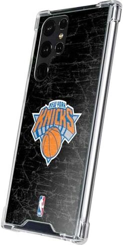 حافظة هاتف Skinit الشفافة متوافقة مع هاتف Galaxy S23 Ultra - تصميم شعار ثانوي أسود مرخص رسميًا من NBA New York Knicks in Kuwait