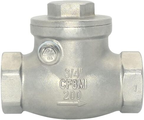 Stainless Steel SS316 Swing Check Valve,NPT Female x Female Thread,WOG 200 PSI PN16 CF8M (3/4") in Kuwait
